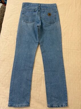 Carhartt Men's Light Blue Straight Jeans 30x32